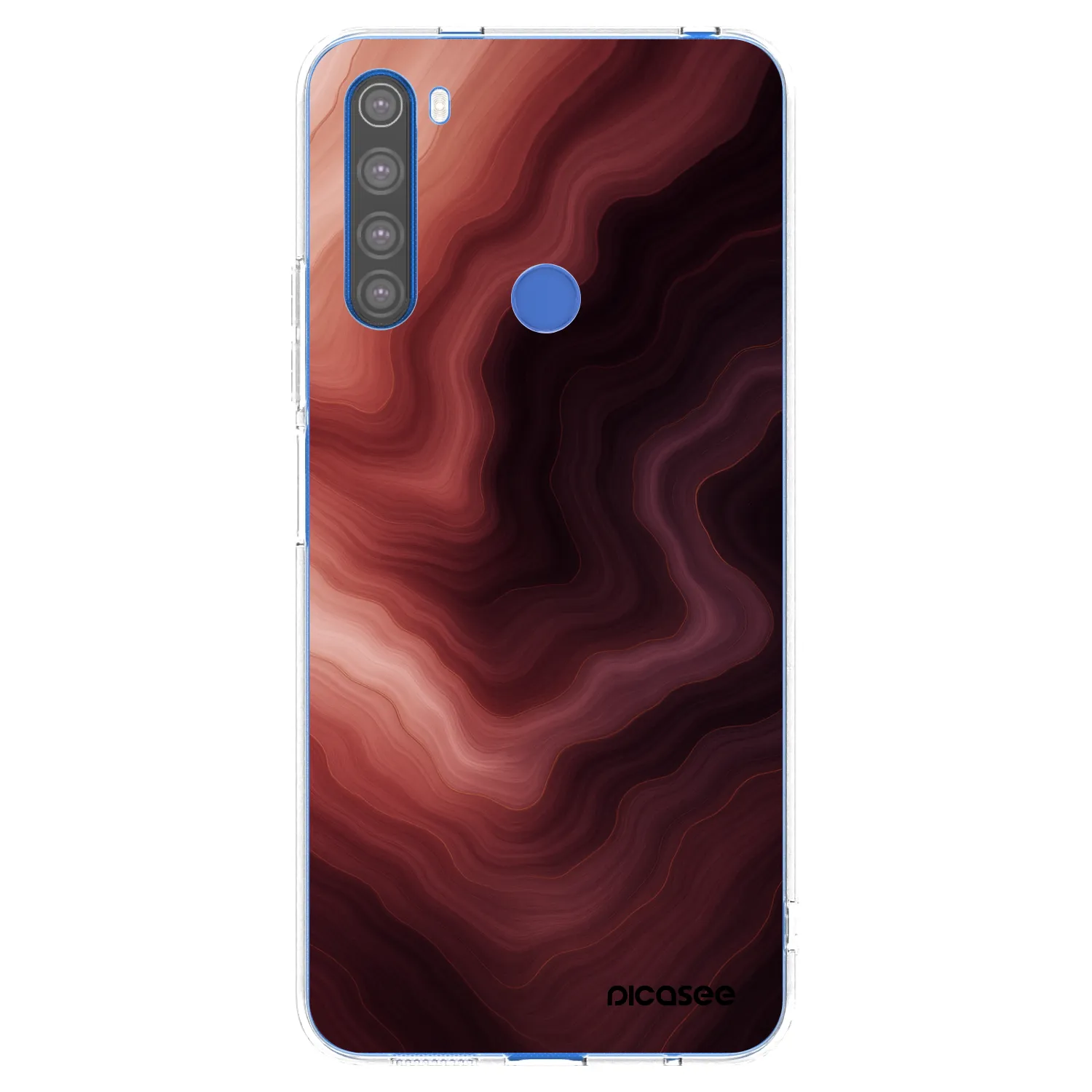 Picasee silikonska prozirna maskica za Xiaomi Redmi Note 8T - Rouge
