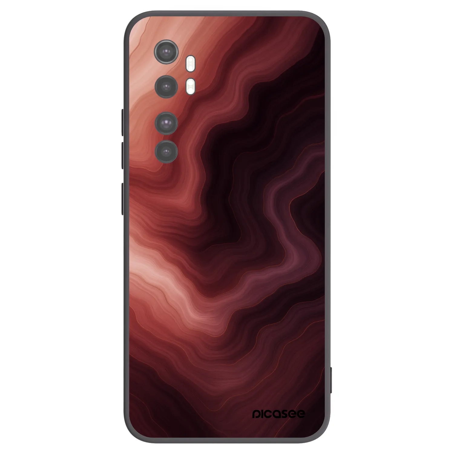 Picasee crna silikonska maskica za Xiaomi Mi Note 10 Lite - Rouge