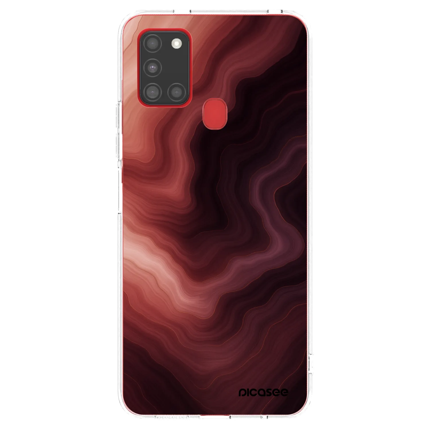 Picasee silikonska prozirna maskica za Samsung Galaxy A21s - Rouge