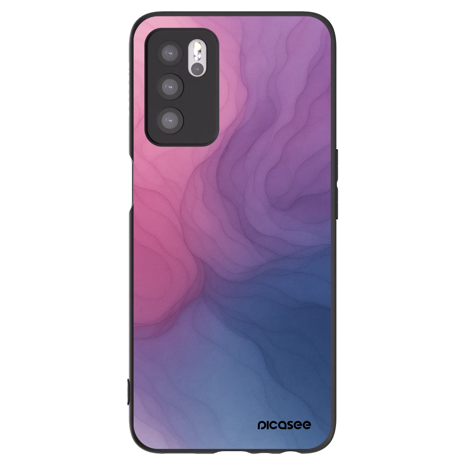 Picasee crna silikonska maskica za OPPO A16s - Silk