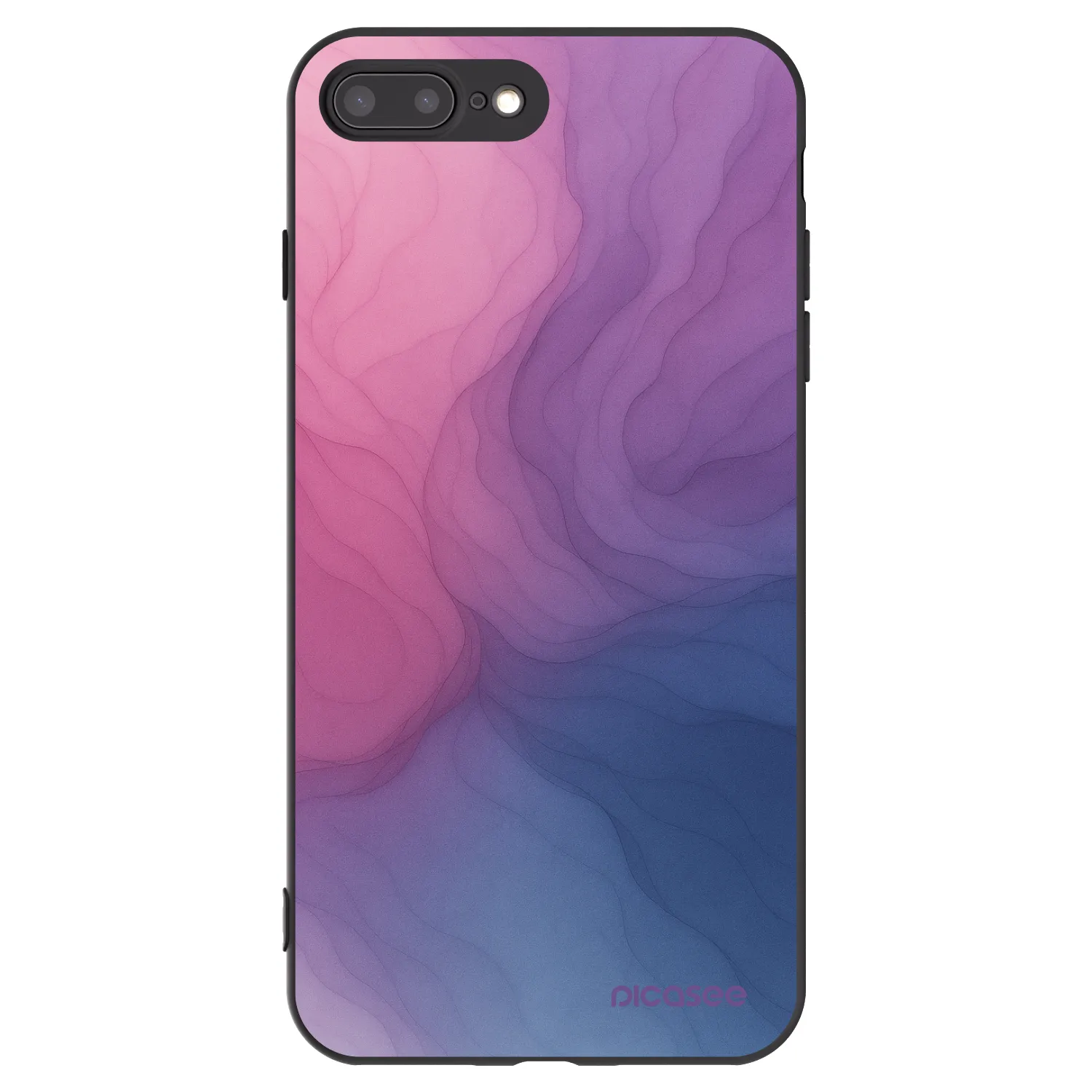 Picasee crna silikonska maskica za Apple iPhone 8 Plus - Silk