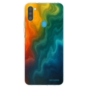 Picasee silikonska prozirna maskica za Samsung Galaxy M11 - Solar