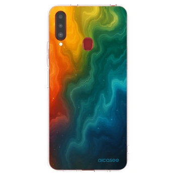Picasee silikonska prozirna maskica za Samsung Galaxy A20s - Solar
