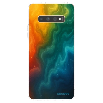 Picasee silikonska prozirna maskica za Samsung Galaxy S10 Plus G975 - Solar