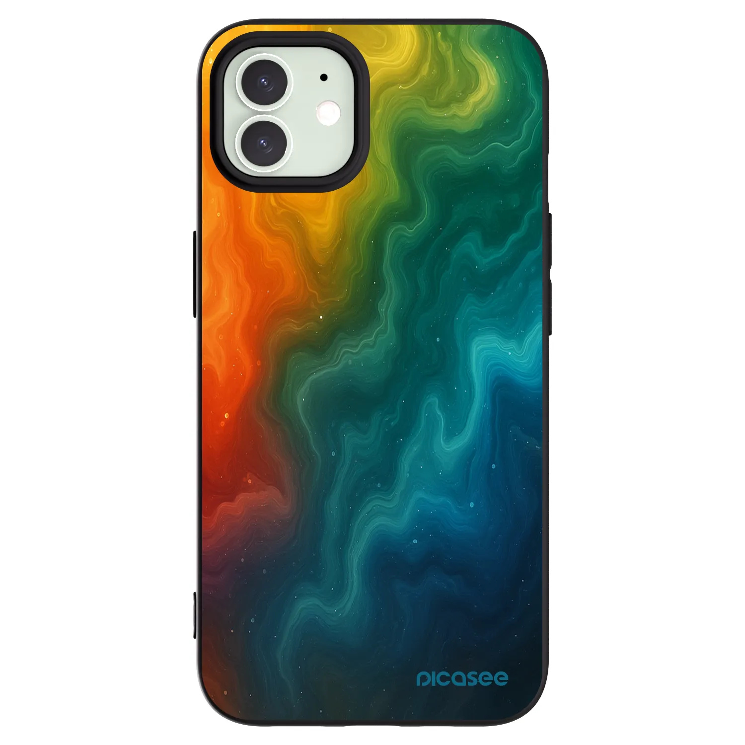 Picasee crna silikonska maskica za Apple iPhone 12 - Solar