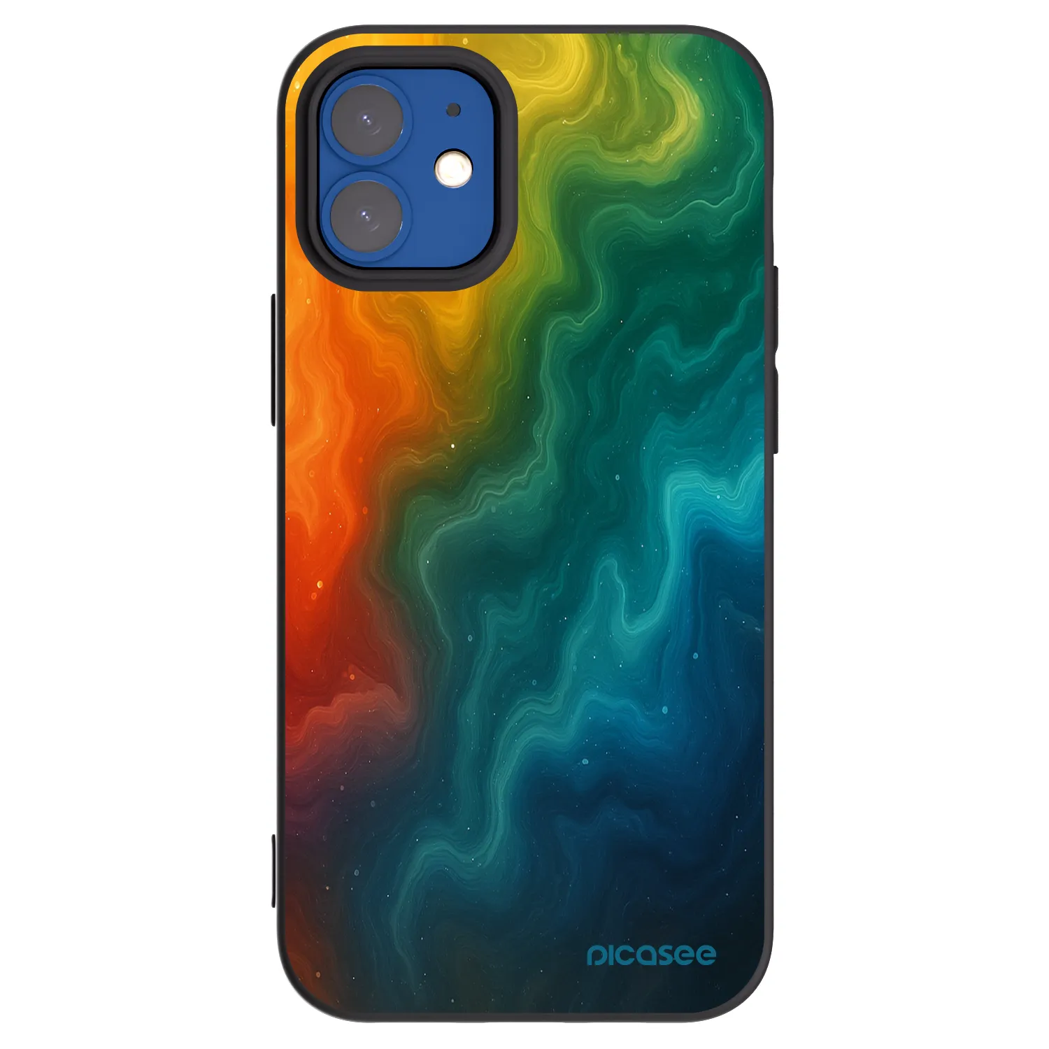 Picasee crna silikonska maskica za Apple iPhone 12 mini - Solar
