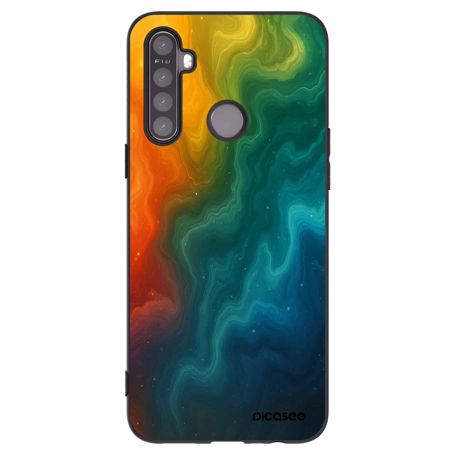 Picasee crna silikonska maskica za Realme 5 - Solar