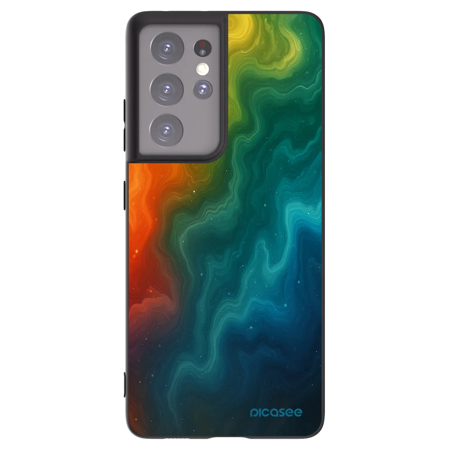 Picasee crna silikonska maskica za Samsung Galaxy S21 Ultra 5G G998B - Solar