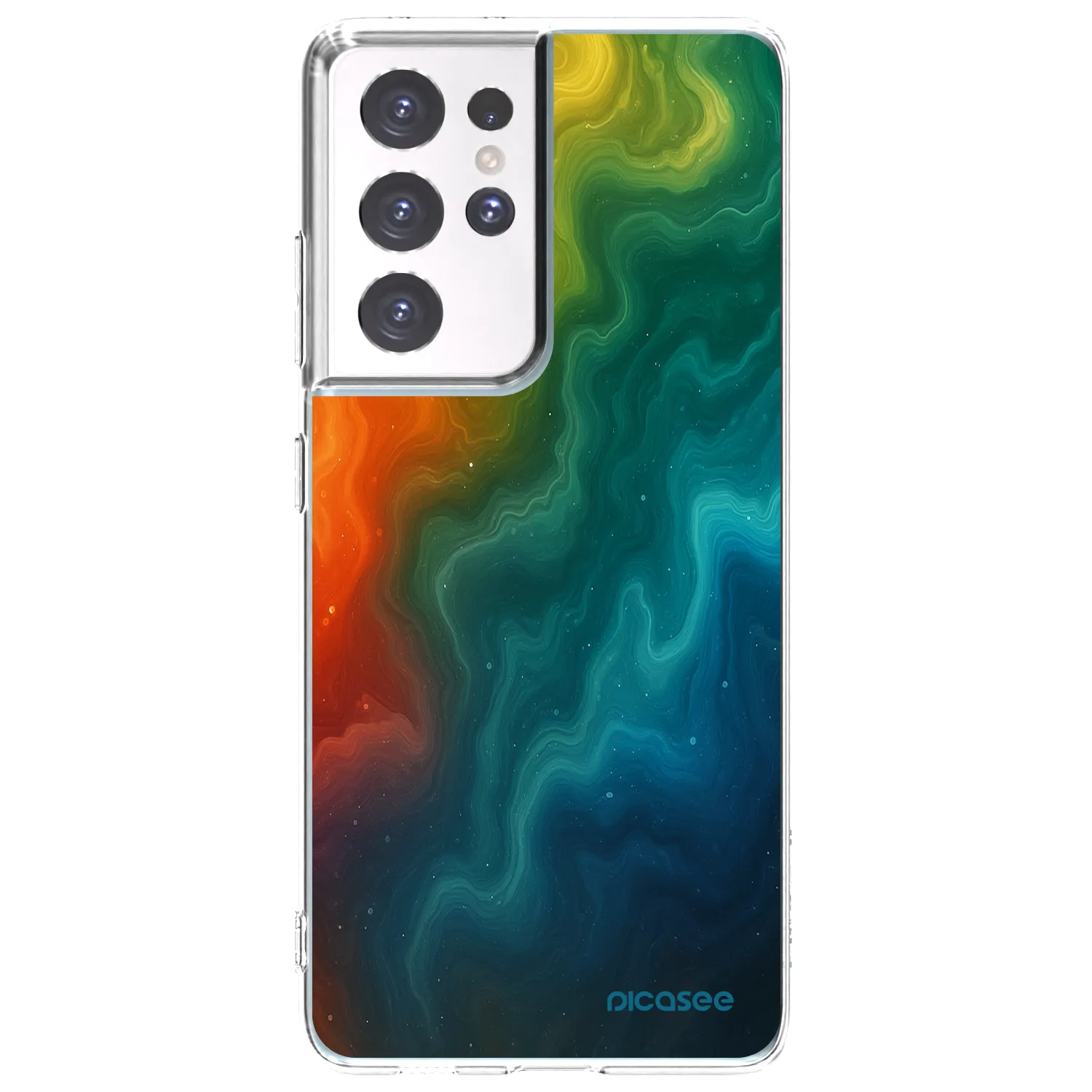 Picasee silikonska prozirna maskica za Samsung Galaxy S21 Ultra 5G G998B - Solar