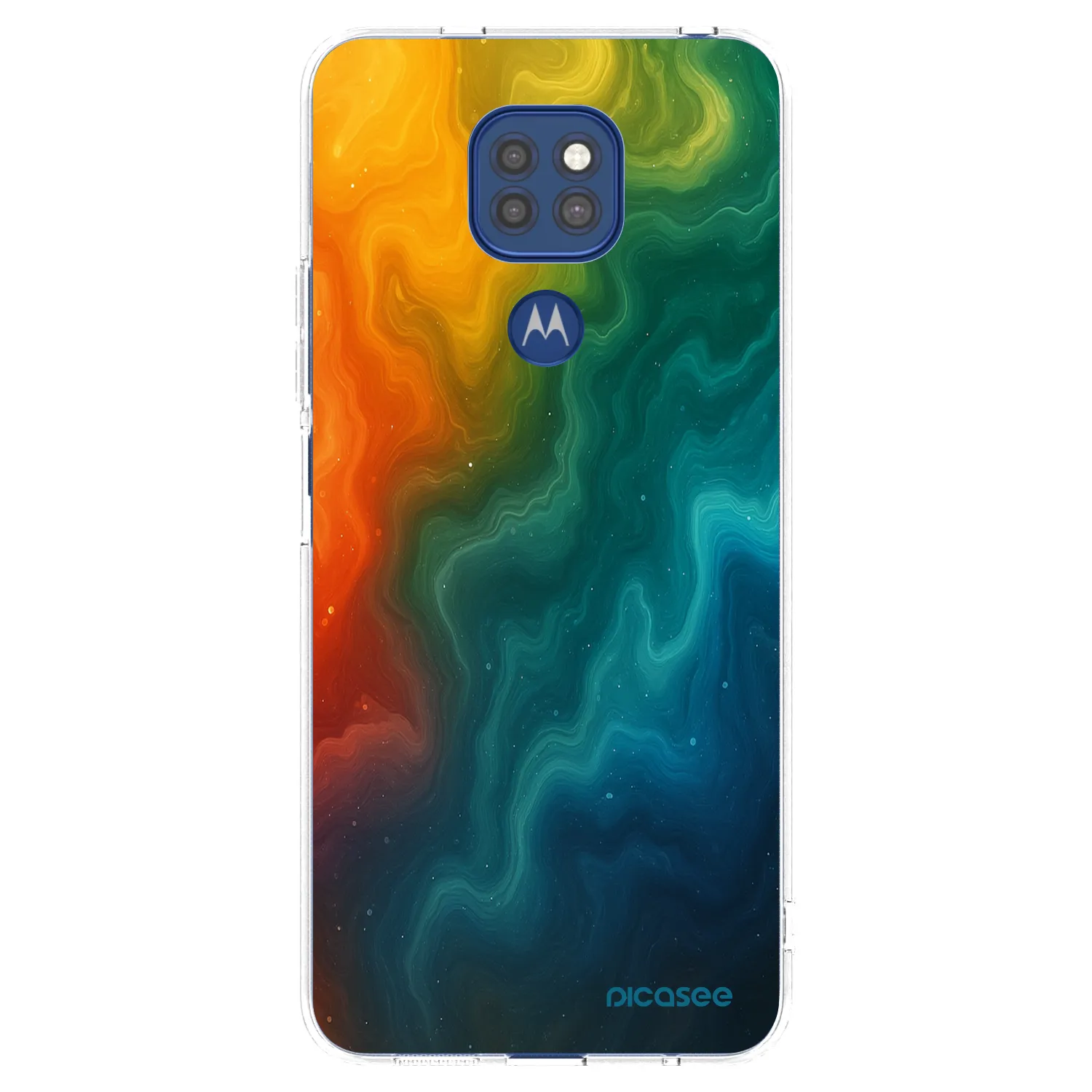 Picasee silikonska prozirna maskica za Motorola Moto G9 Play - Solar