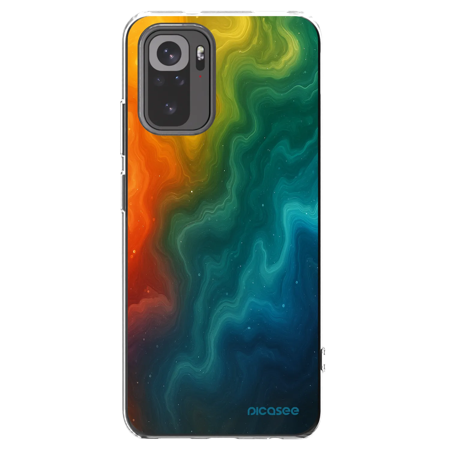 Picasee silikonska prozirna maskica za Xiaomi Redmi Note 10S - Solar