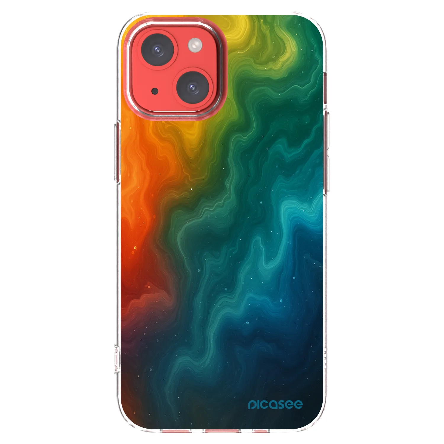 Picasee silikonska prozirna maskica za Apple iPhone 13 mini - Solar
