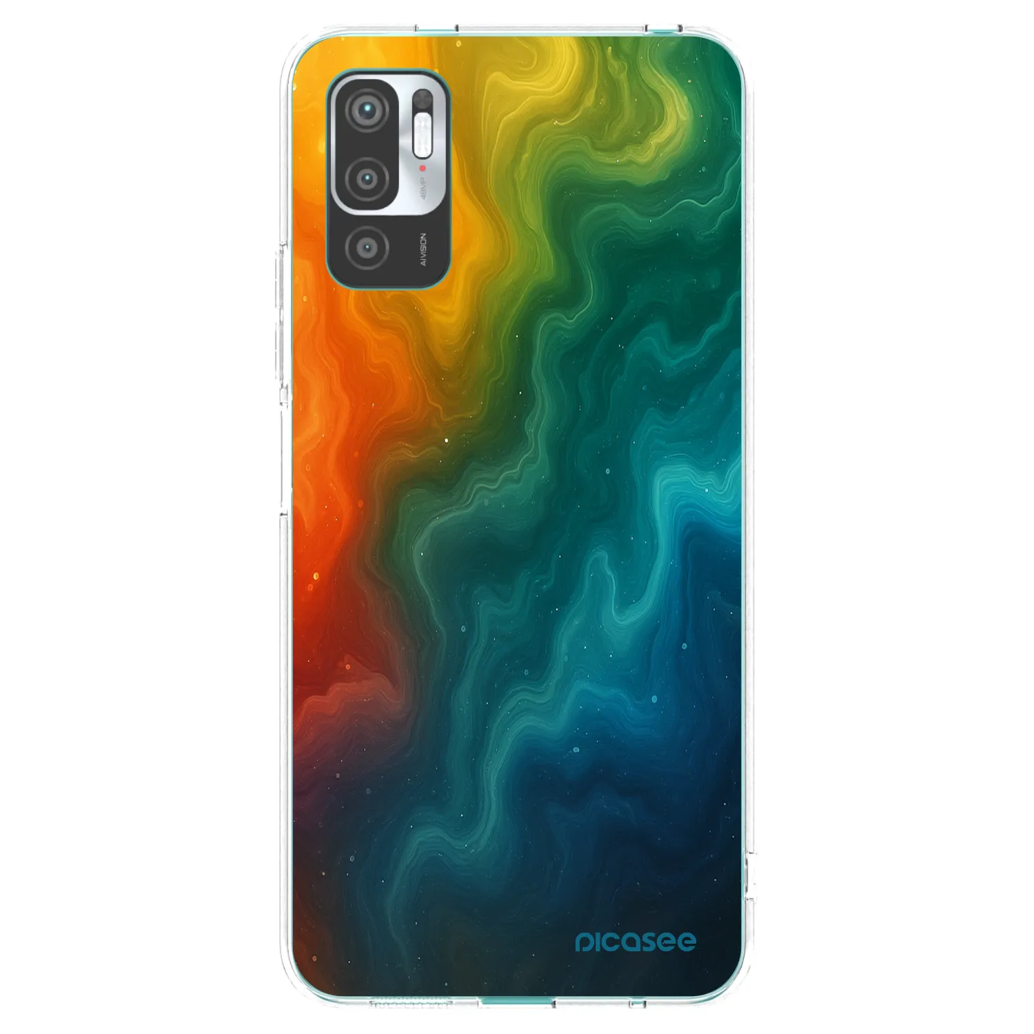 Picasee silikonska prozirna maskica za Xiaomi Redmi Note 10 5G - Solar