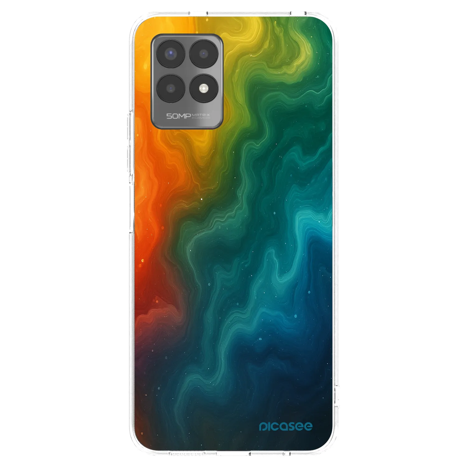 Picasee silikonska prozirna maskica za Realme 8i - Solar