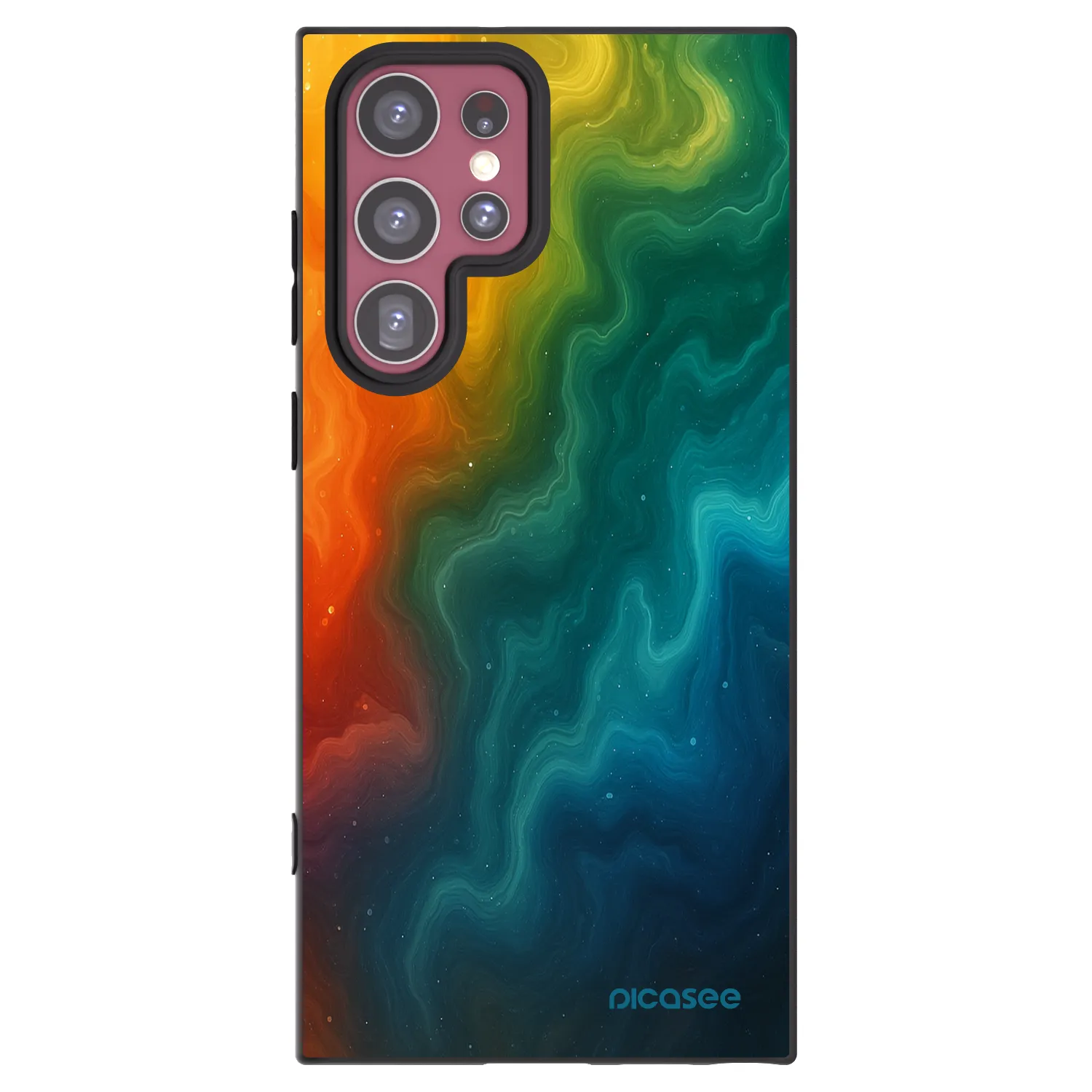 Picasee crna silikonska maskica za Samsung Galaxy S22 Ultra 5G - Solar