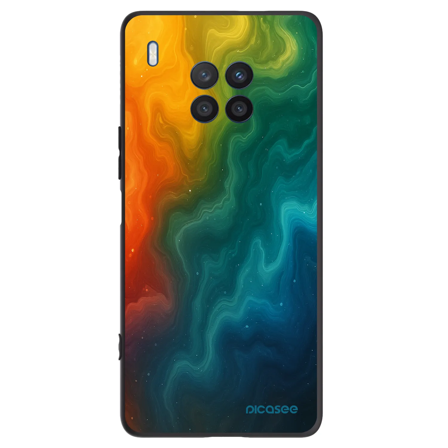Picasee crna silikonska maskica za Honor 50 Lite - Solar