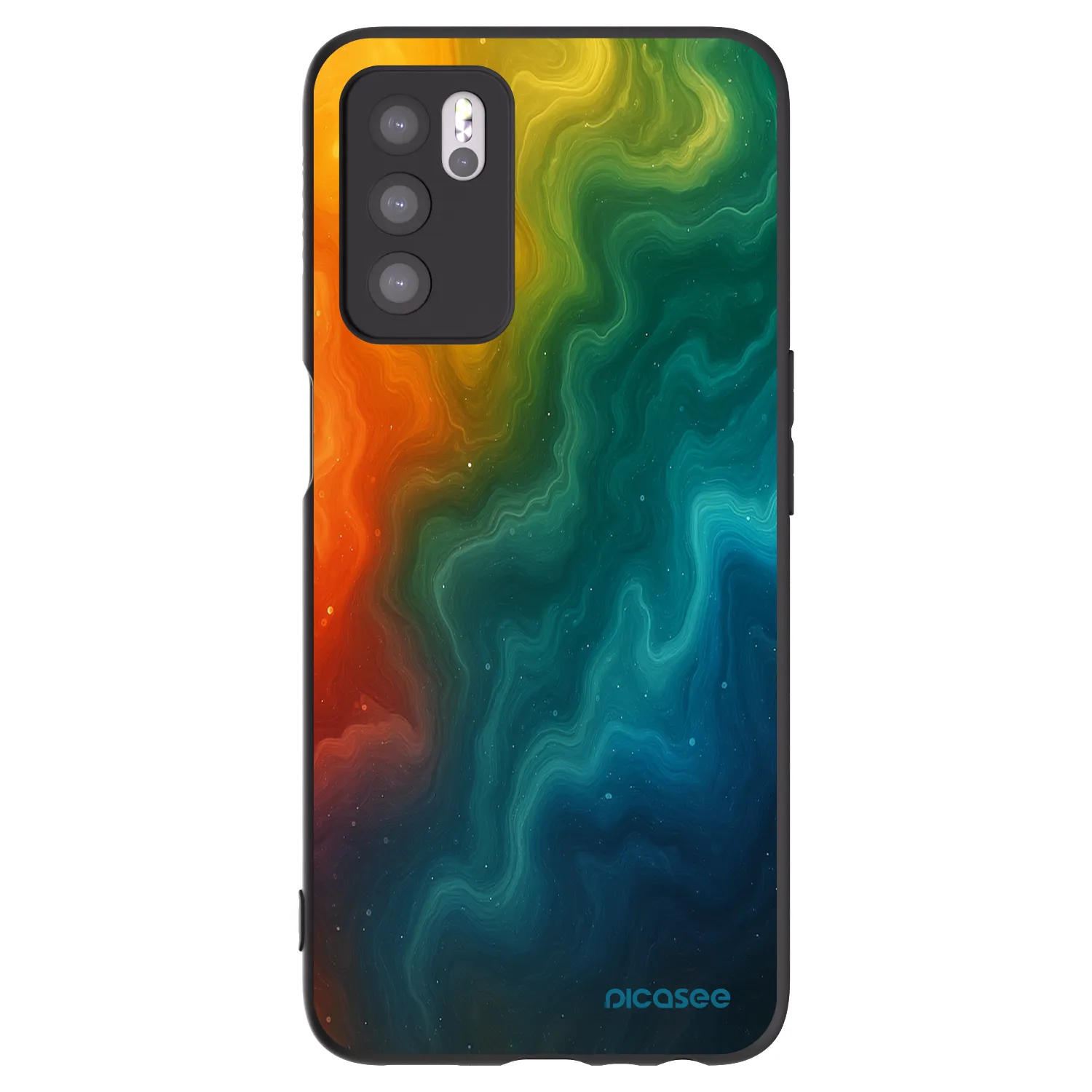 Picasee crna silikonska maskica za OPPO A16 - Solar