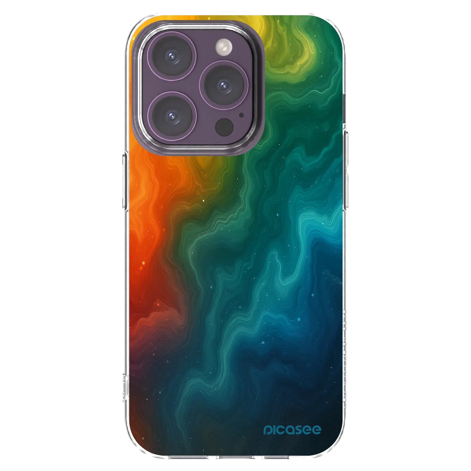 Picasee silikonska prozirna maskica za Apple iPhone 14 Pro - Solar