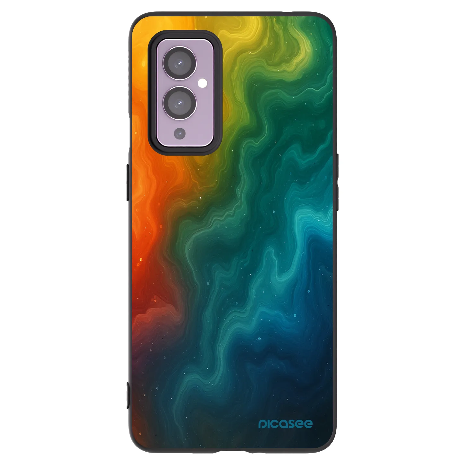 Picasee crna silikonska maskica za OnePlus 9 - Solar