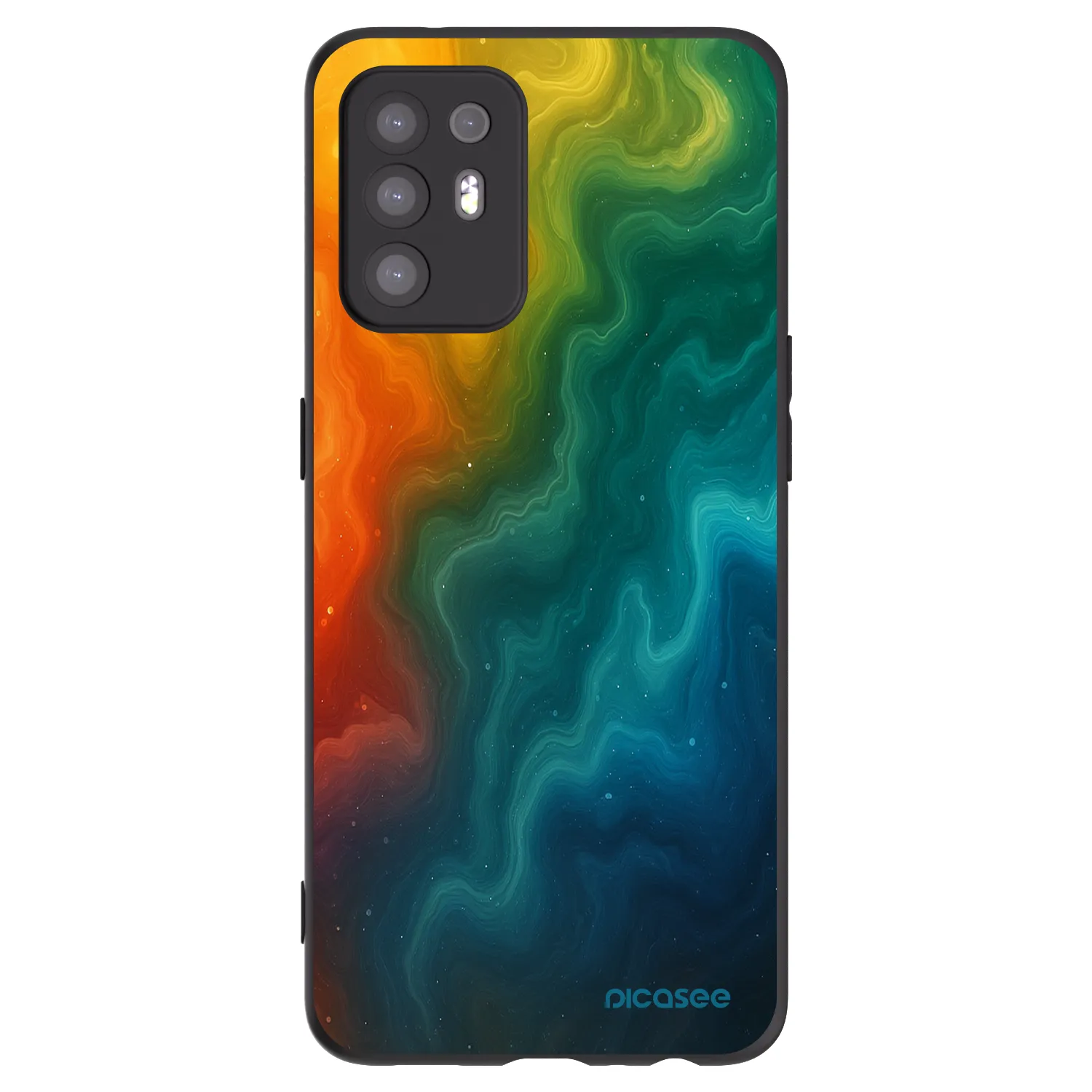 Picasee crna silikonska maskica za OPPO A94 5G - Solar