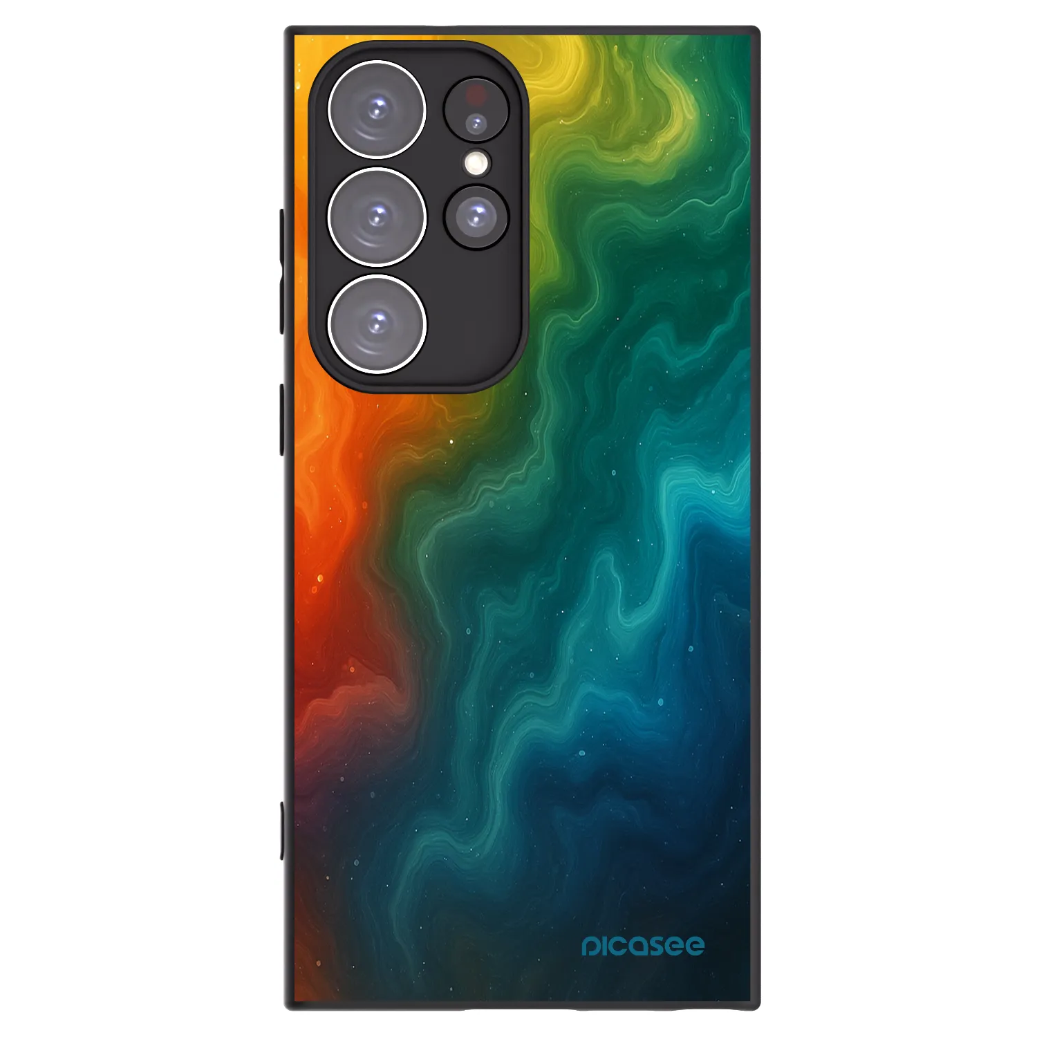 Picasee crna silikonska maskica za Samsung Galaxy S23 Ultra 5G - Solar