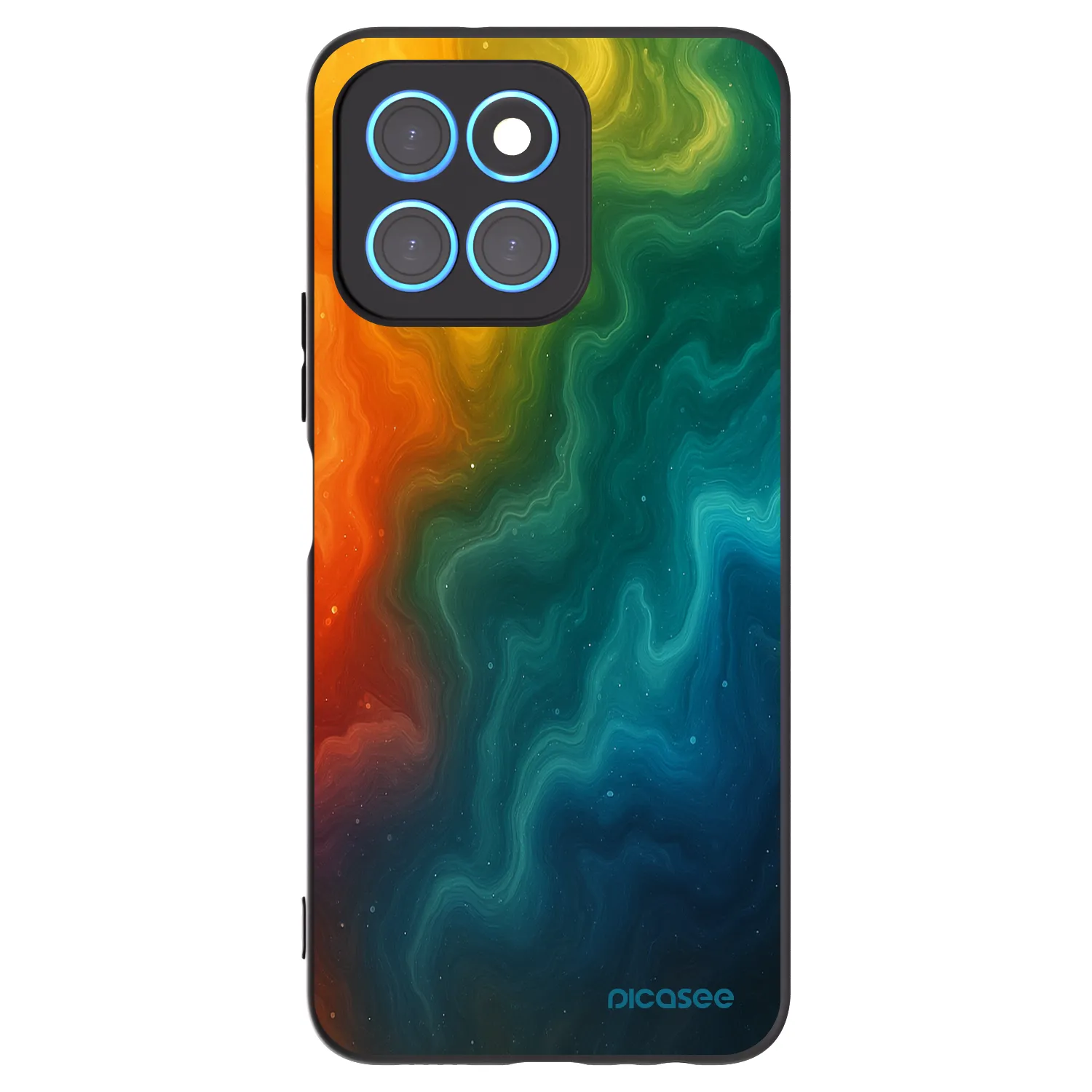 Picasee crna silikonska maskica za Honor X8 5G - Solar
