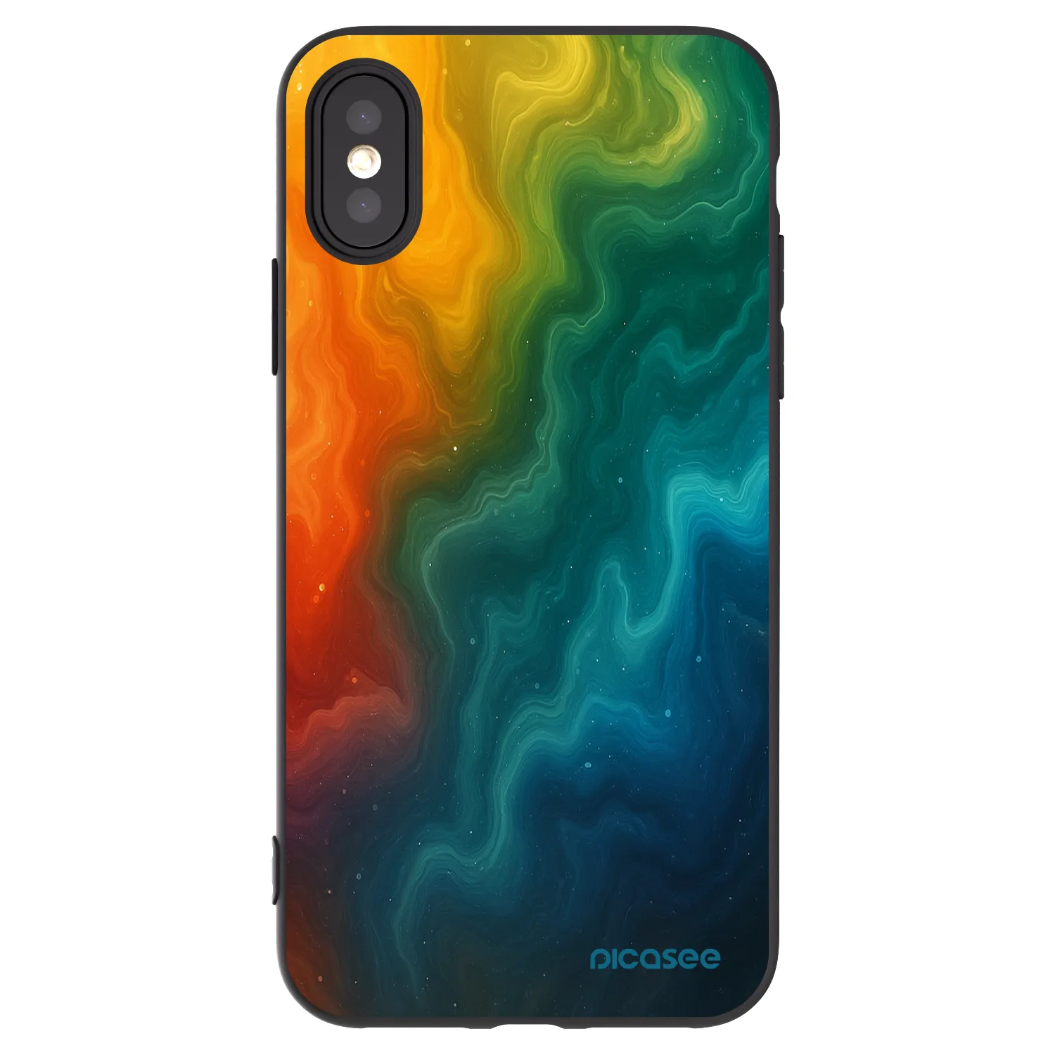Picasee crna silikonska maskica za Apple iPhone X/XS - Solar