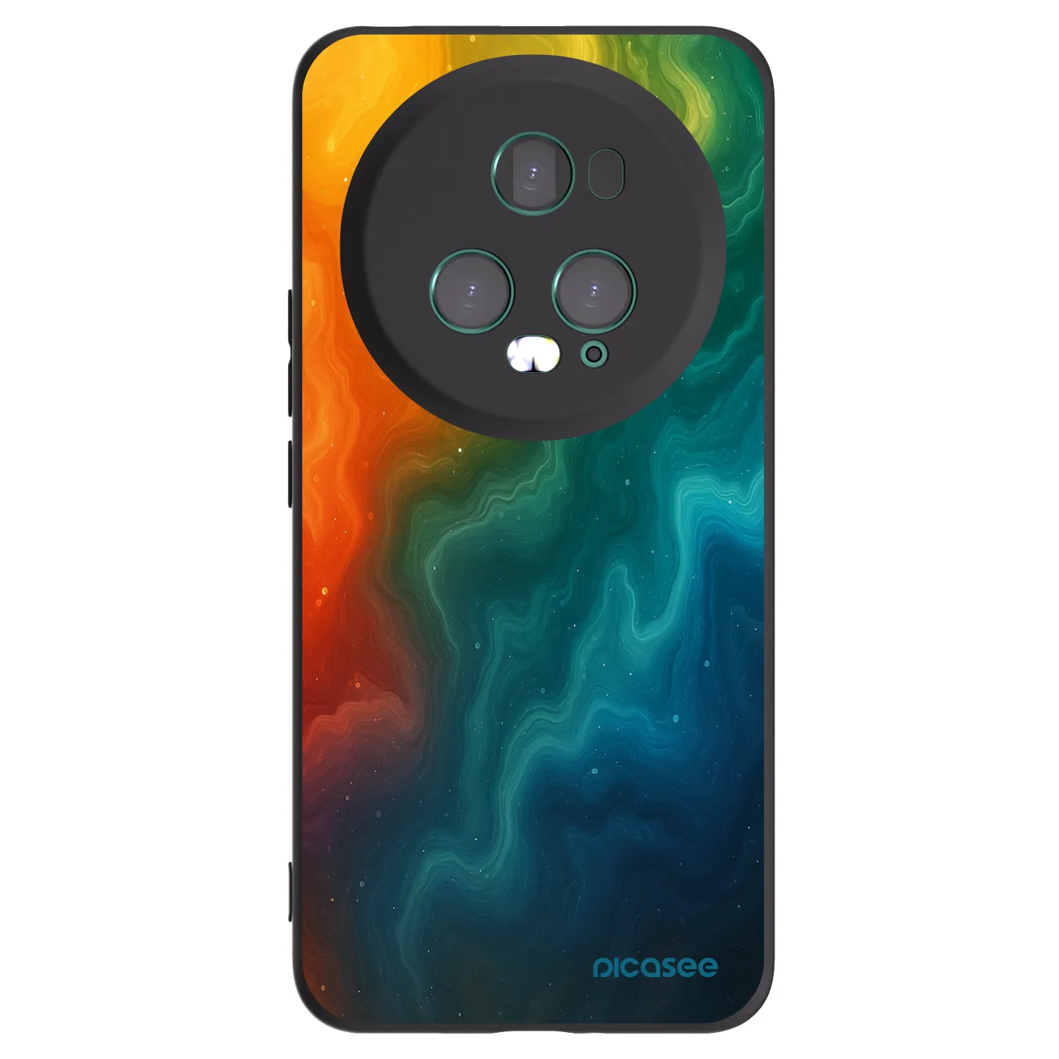Picasee crna silikonska maskica za Honor Magic5 Pro - Solar