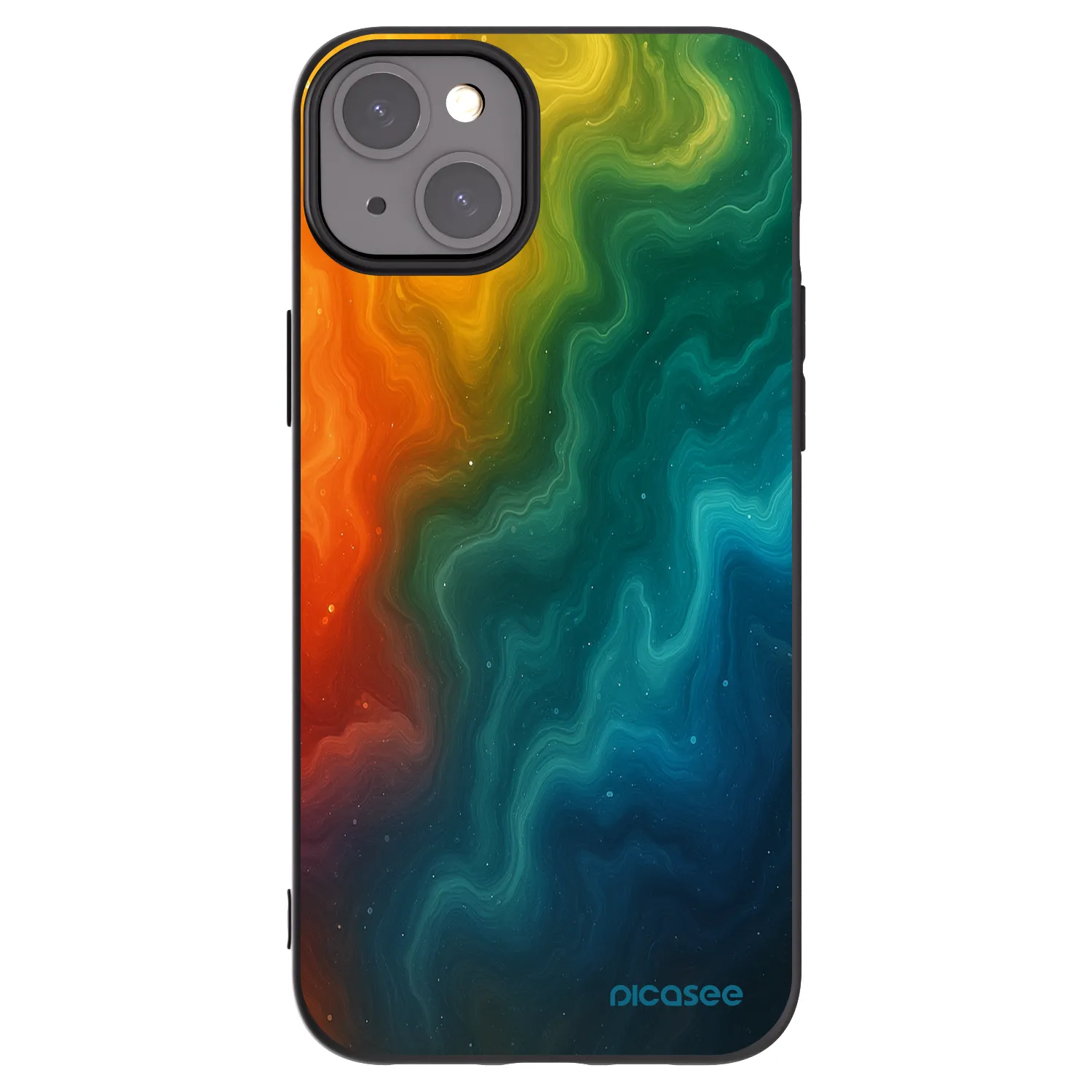 Picasee crna silikonska maskica za Apple iPhone 15 Plus - Solar