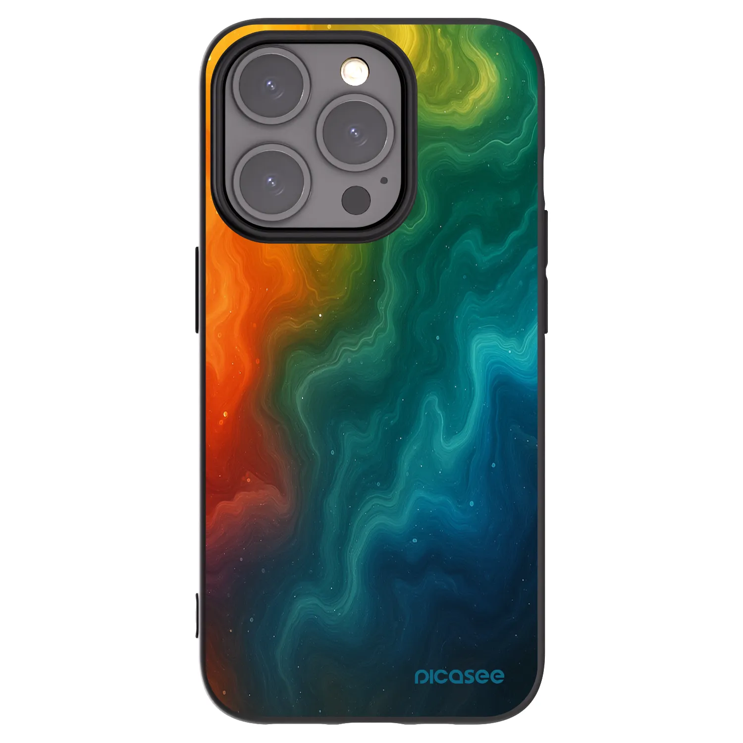 Picasee crna silikonska maskica za Apple iPhone 15 Pro - Solar