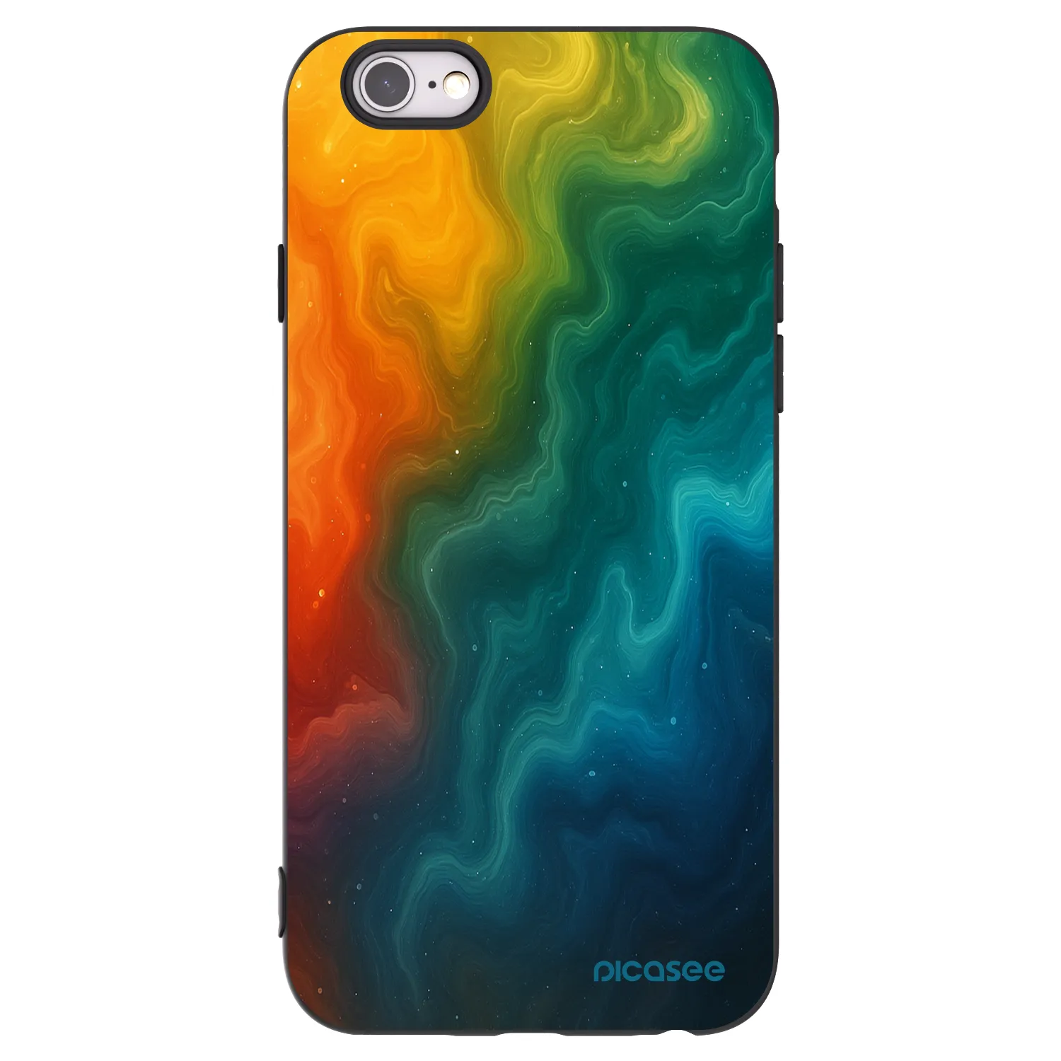 Picasee crna silikonska maskica za Apple iPhone 6/6S - Solar