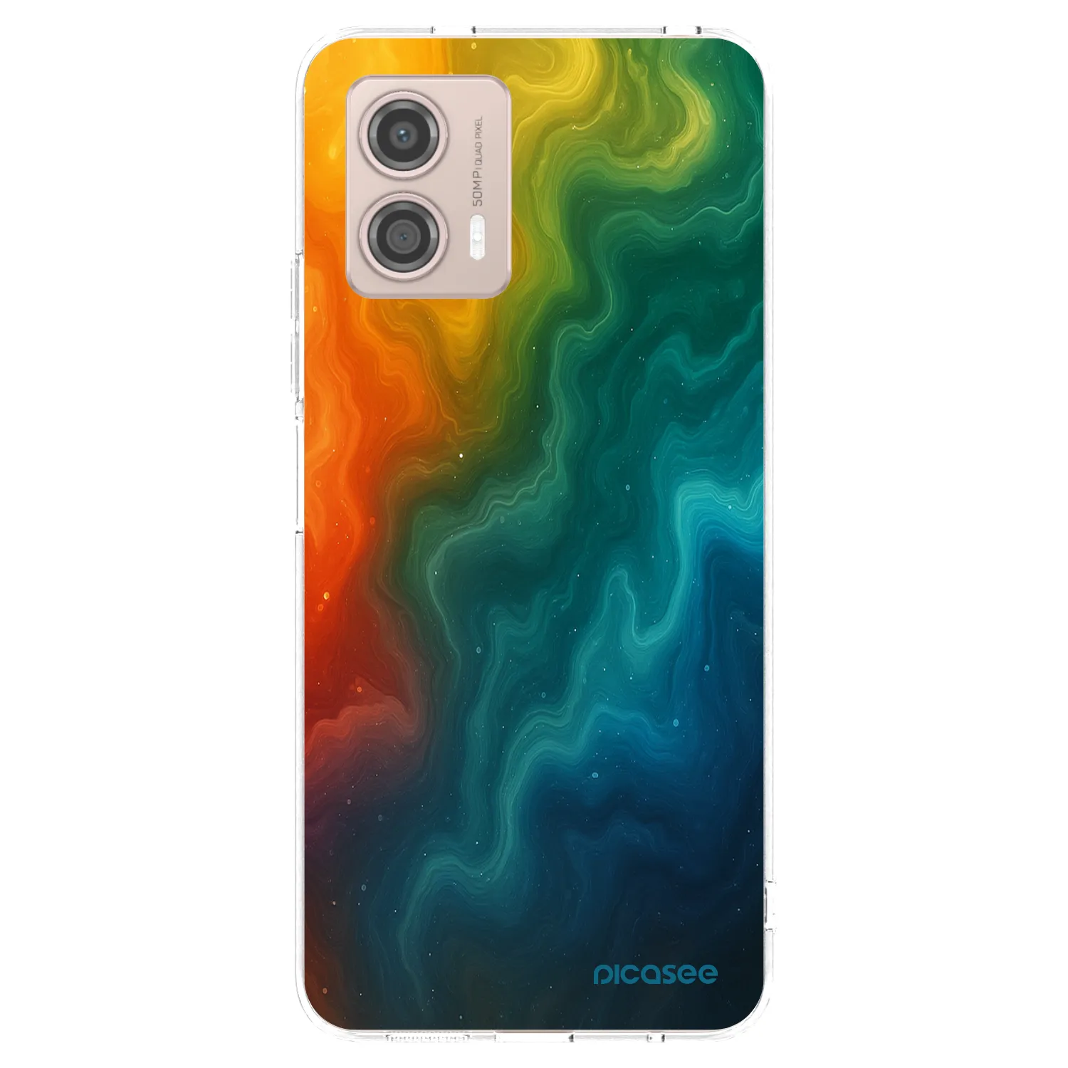 Picasee silikonska prozirna maskica za Motorola Moto G53 5G - Solar