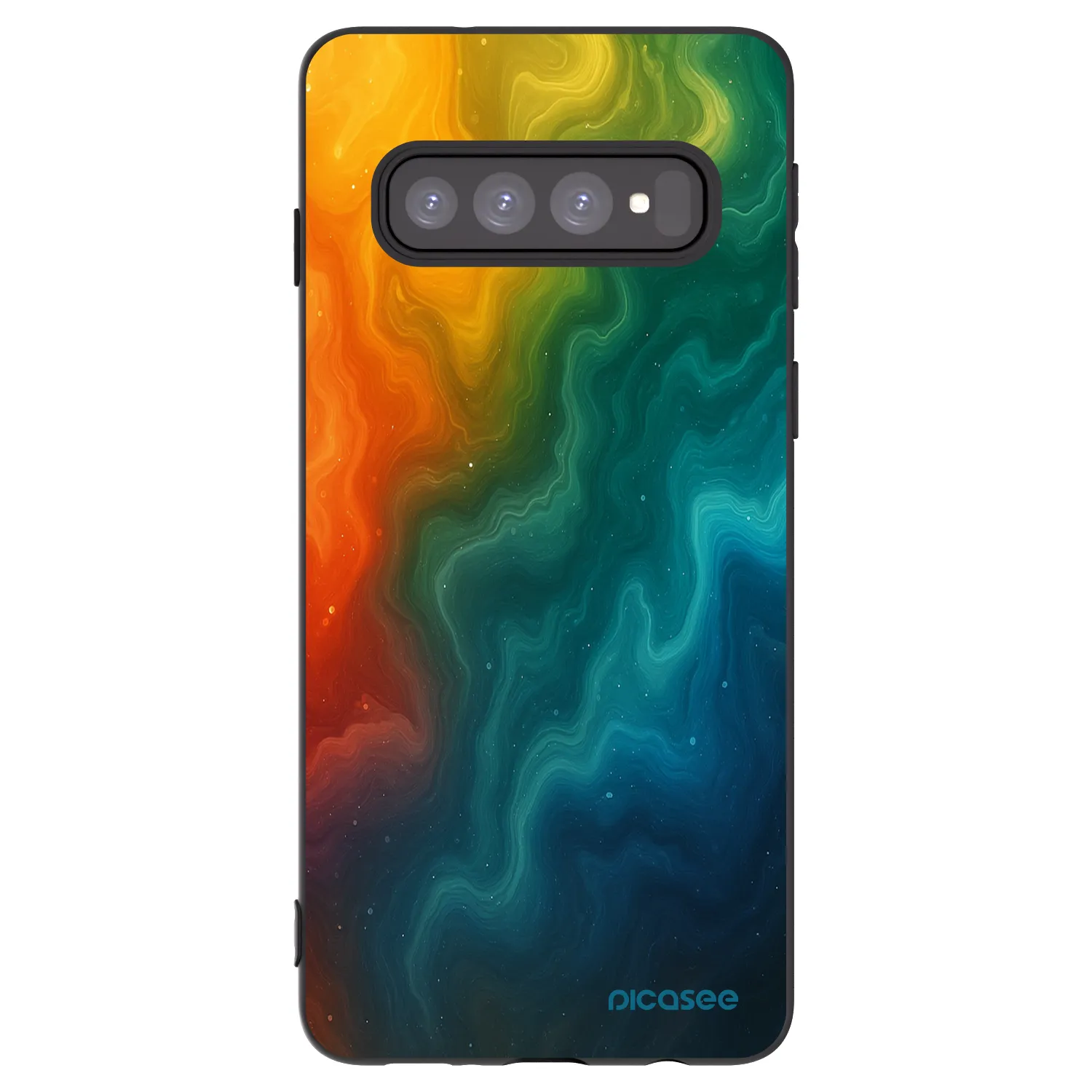 Picasee crna silikonska maskica za Samsung Galaxy S10 G973 - Solar