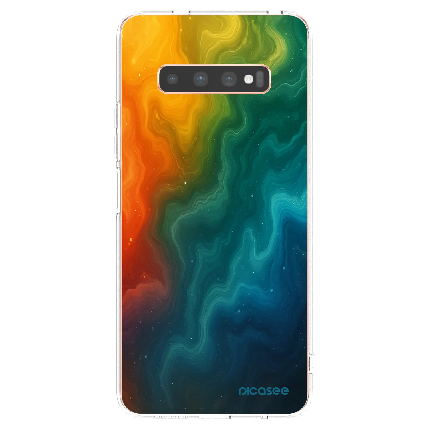Picasee silikonska prozirna maskica za Samsung Galaxy S10 Plus G975 - Solar