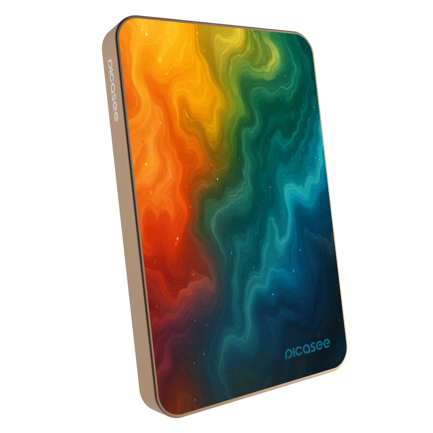 Picasee Prijenosni punjač s MagSafe 5 000 mAh Zlatni - Solar