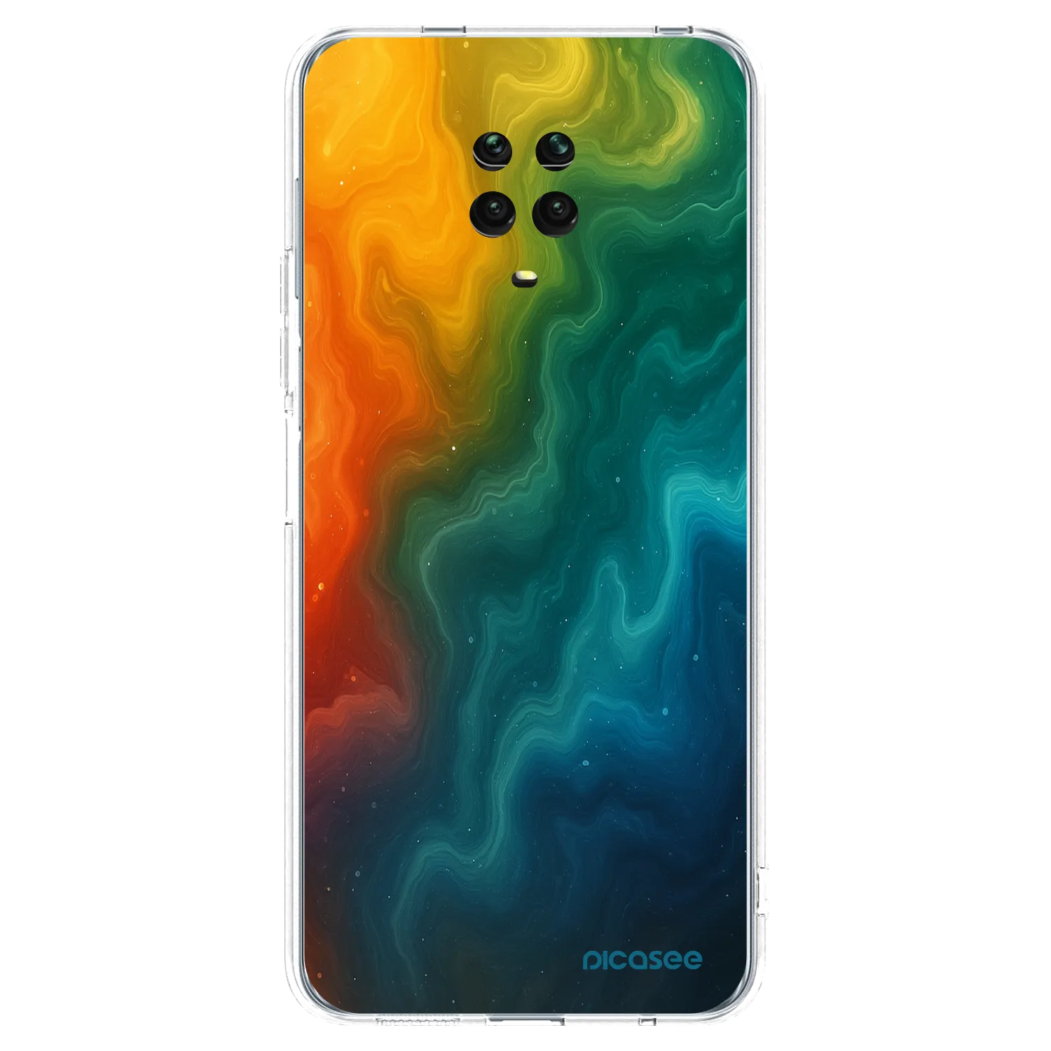 Picasee silikonska prozirna maskica za Xiaomi Redmi Note 9 Pro - Solar