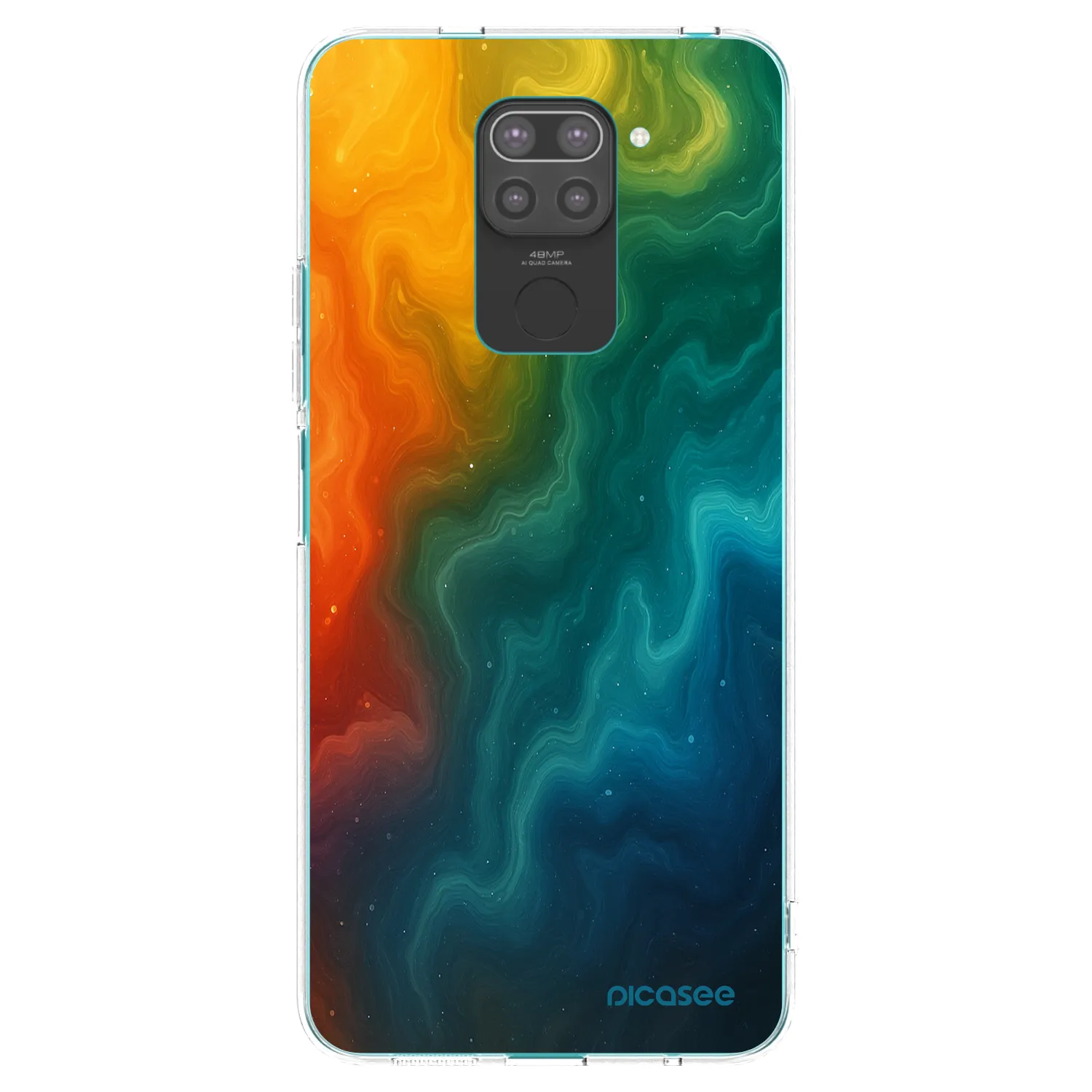Picasee crna silikonska maskica za Xiaomi Redmi Note 9 - Solar