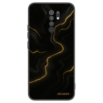 Picasee crna silikonska maskica za Xiaomi Redmi 9 - Thunder
