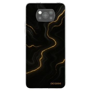 Picasee crna silikonska maskica za Xiaomi Poco X3 - Thunder