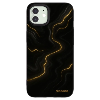 Picasee crna silikonska maskica za Apple iPhone 12 Pro - Thunder