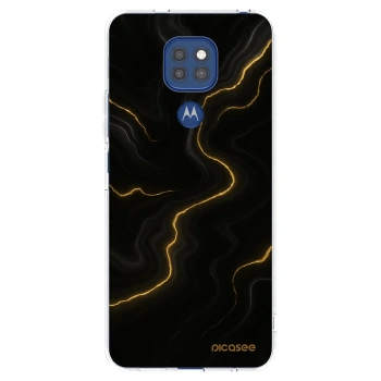 Picasee silikonska prozirna maskica za Motorola Moto G9 Play - Thunder
