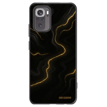 Picasee crna silikonska maskica za Xiaomi Redmi Note 10 - Thunder