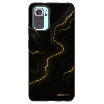 Picasee crna silikonska maskica za Xiaomi Redmi Note 10 Pro - Thunder