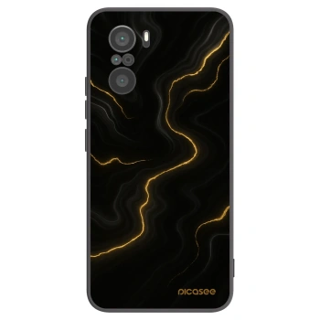Picasee crna silikonska maskica za Xiaomi Poco F3 - Thunder