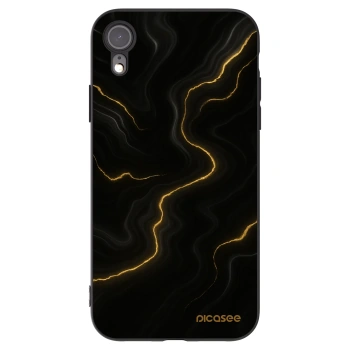 Picasee crna silikonska maskica za Apple iPhone XR - Thunder