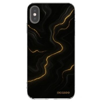 Picasee silikonska prozirna maskica za Apple iPhone XS Max - Thunder