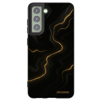 Picasee crna silikonska maskica za Samsung Galaxy S21 FE 5G - Thunder