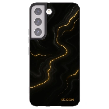 Picasee crna silikonska maskica za Samsung Galaxy S22 5G - Thunder