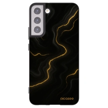 Picasee crna silikonska maskica za Samsung Galaxy S22+ 5G - Thunder