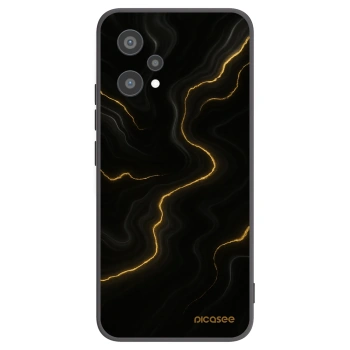 Picasee crna silikonska maskica za Realme 9 Pro 5G - Thunder
